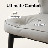 Swan PU Leather Chair Light Grey