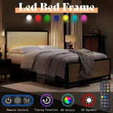 Nelgan Bed Frame with RGB LED Light (White)
