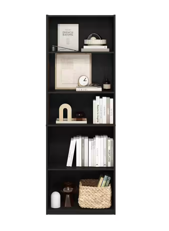 Espresso Five Tiers Bookshelf