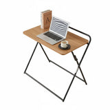 Amber Folding Desk Black Frame with Walnut Desktop