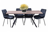 'Belmont' 1.8m Dining Table + Gavin Dining Chair Velvet Black*6 Set