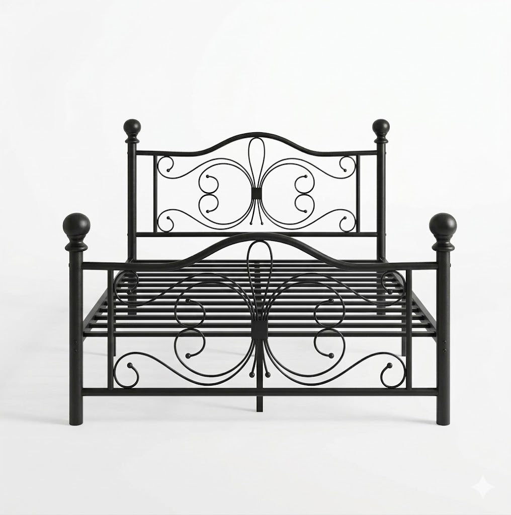 Butterfly Bed Frame Queen Black