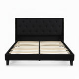 Cullwick Bed Frame Black Velvet Double