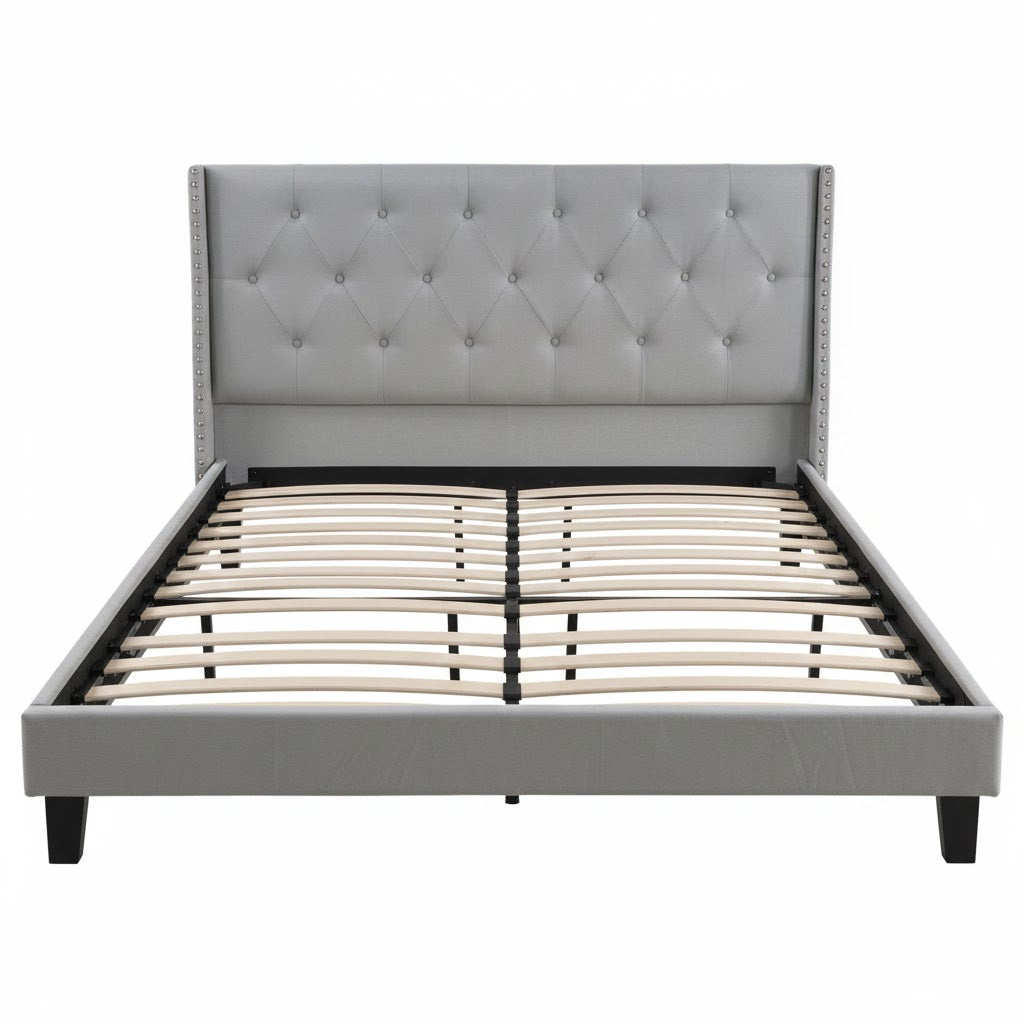 Cullwick Bed Frame Light Grey Queen
