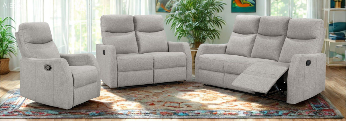 Brylee Light Grey Recliner 1 Seater