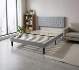 Miro Bed Fram Light Grey Full (Double)