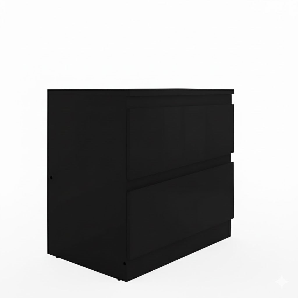 'Monaco' Black Bedside Table