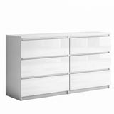 ''Monaco' White Chest of 6 drawers
