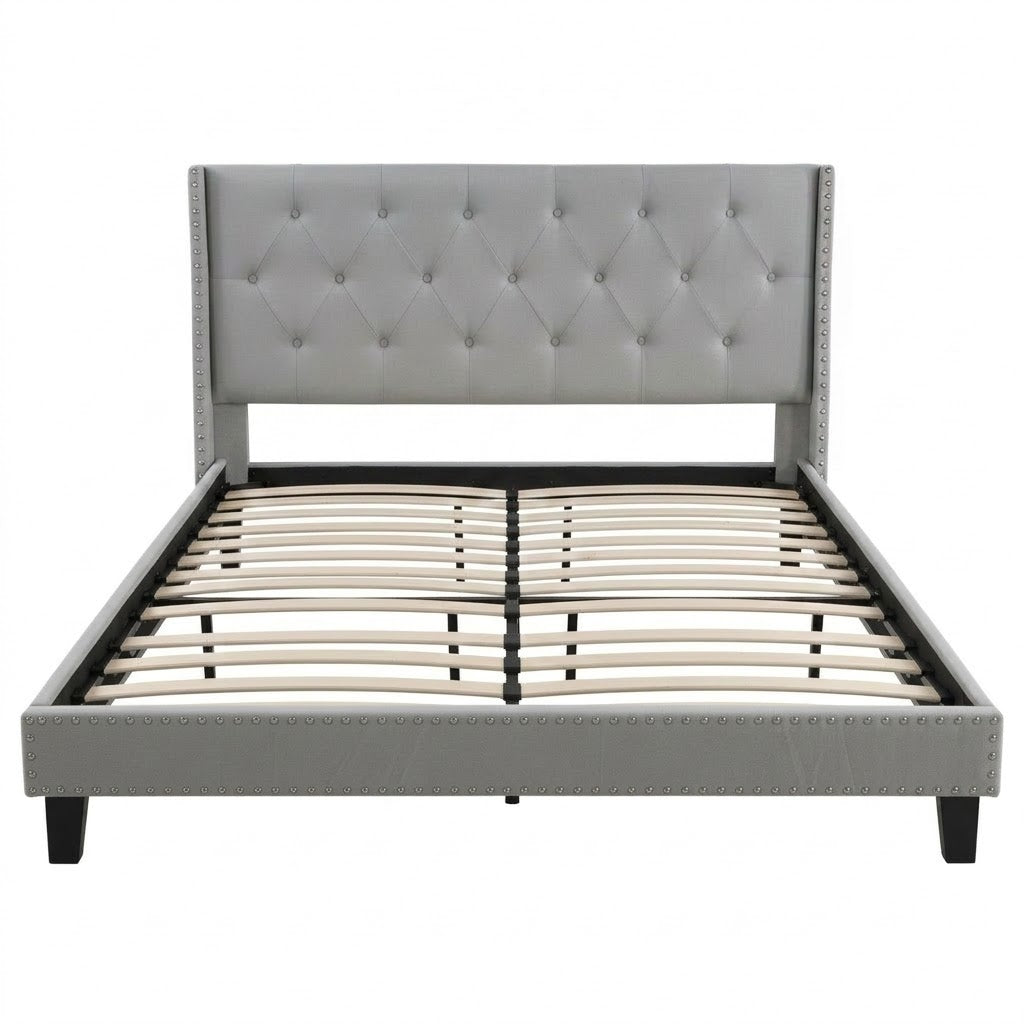 Cullwick Bed Frame Light Grey Queen