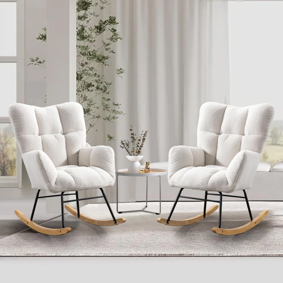 Carter Beige Rocking Chair