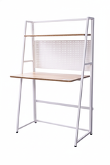 Garin desk with shelf White Frame