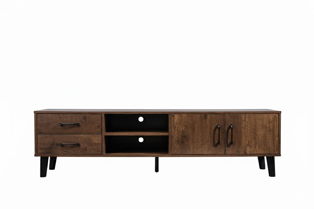 'Hagen' Walnut Color Entertainment Unit