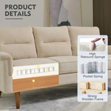 Solar 3 Seater Beige Sofa