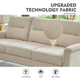 Solar 3 Seater Beige Sofa