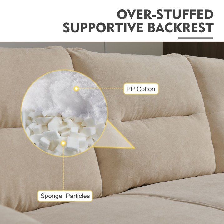 Solar 3 Seater Beige Sofa