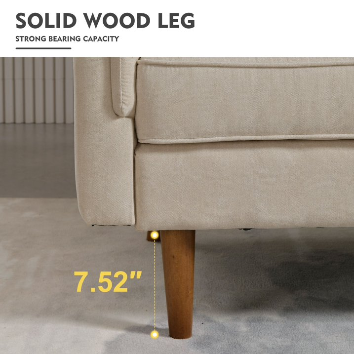 Solar 3 Seater Beige Sofa