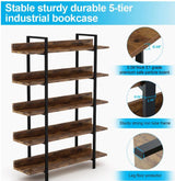 Urban Loft Bookshelf (Black Legs)