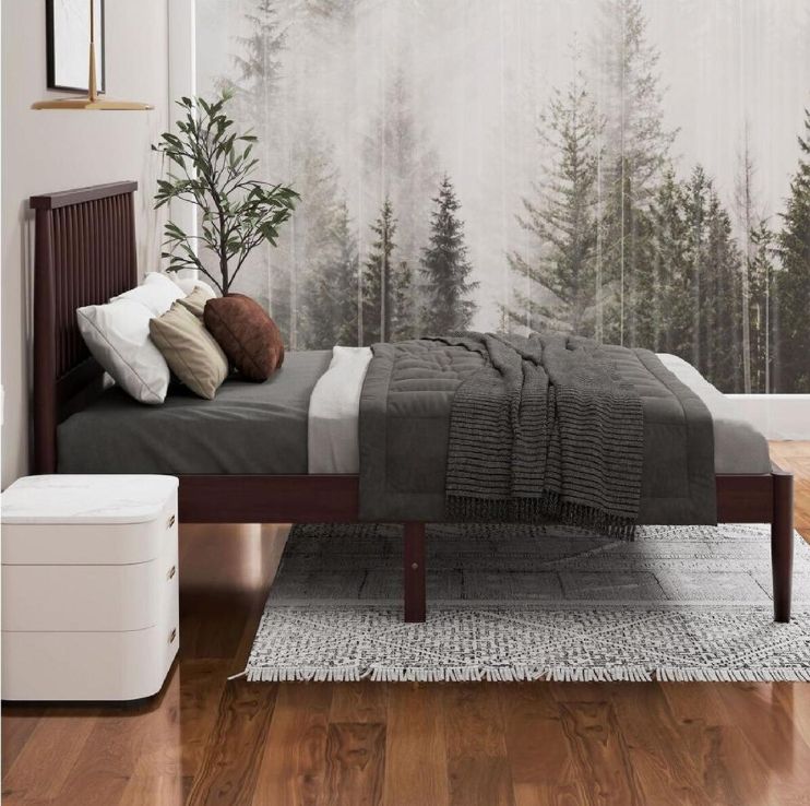 Ryle Walnut Bed Frame Queen