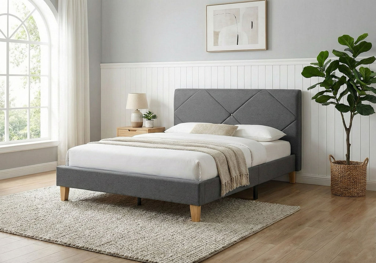 Nolan Bed Frame Grey Full (Double)