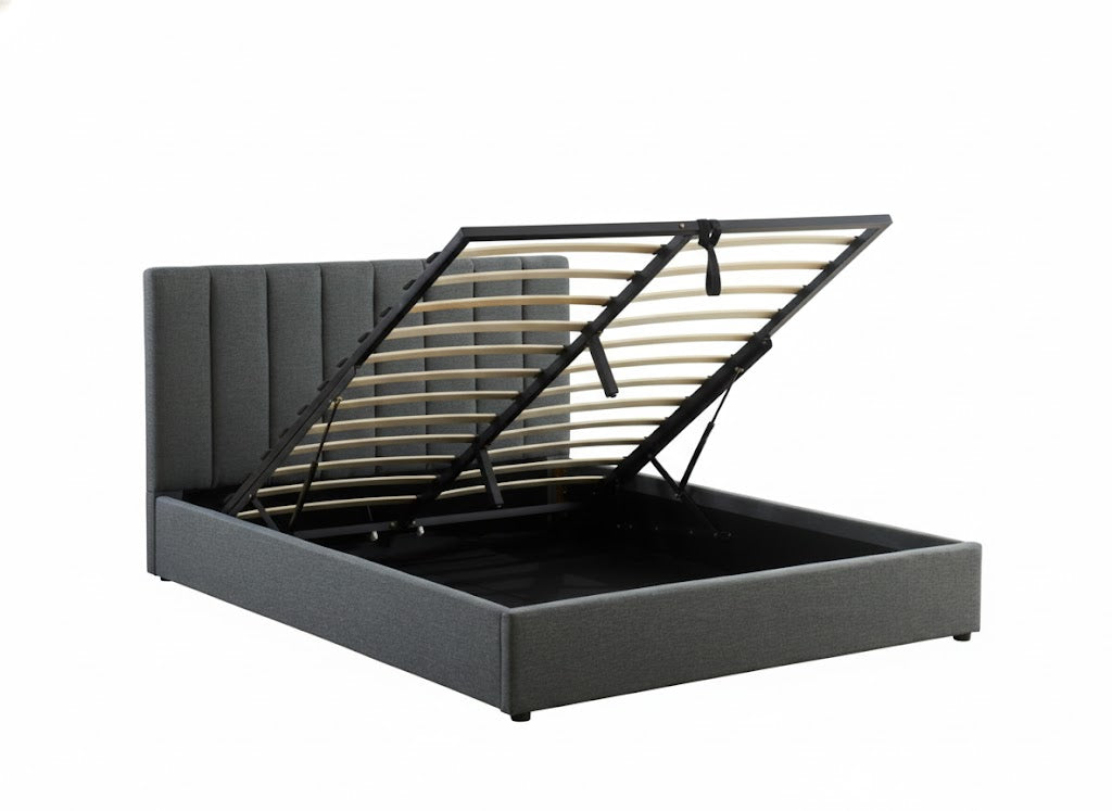 Nami Storage Bedframe Grey Double