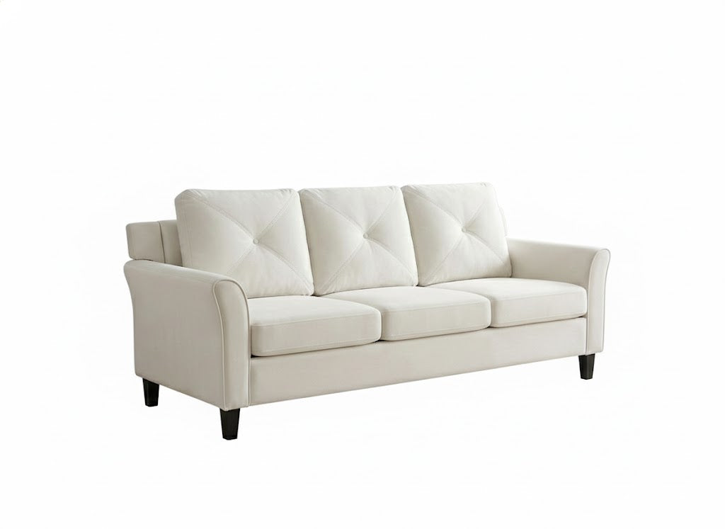 Neeve 3 Seater Sofa Velvet Cream