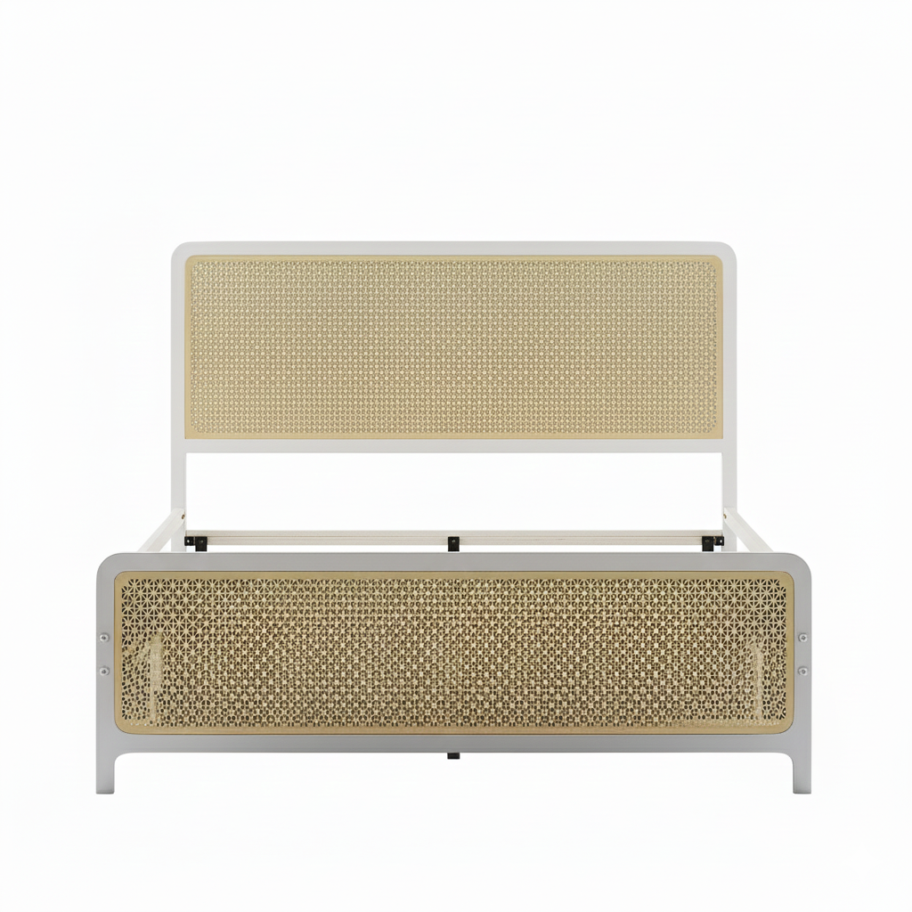 Nelgan Bed Frame with RGB LED Light White Queen