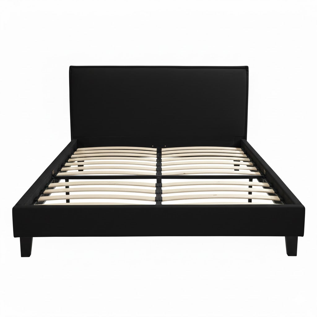 Nihill Bed Frame Black Velvet Double