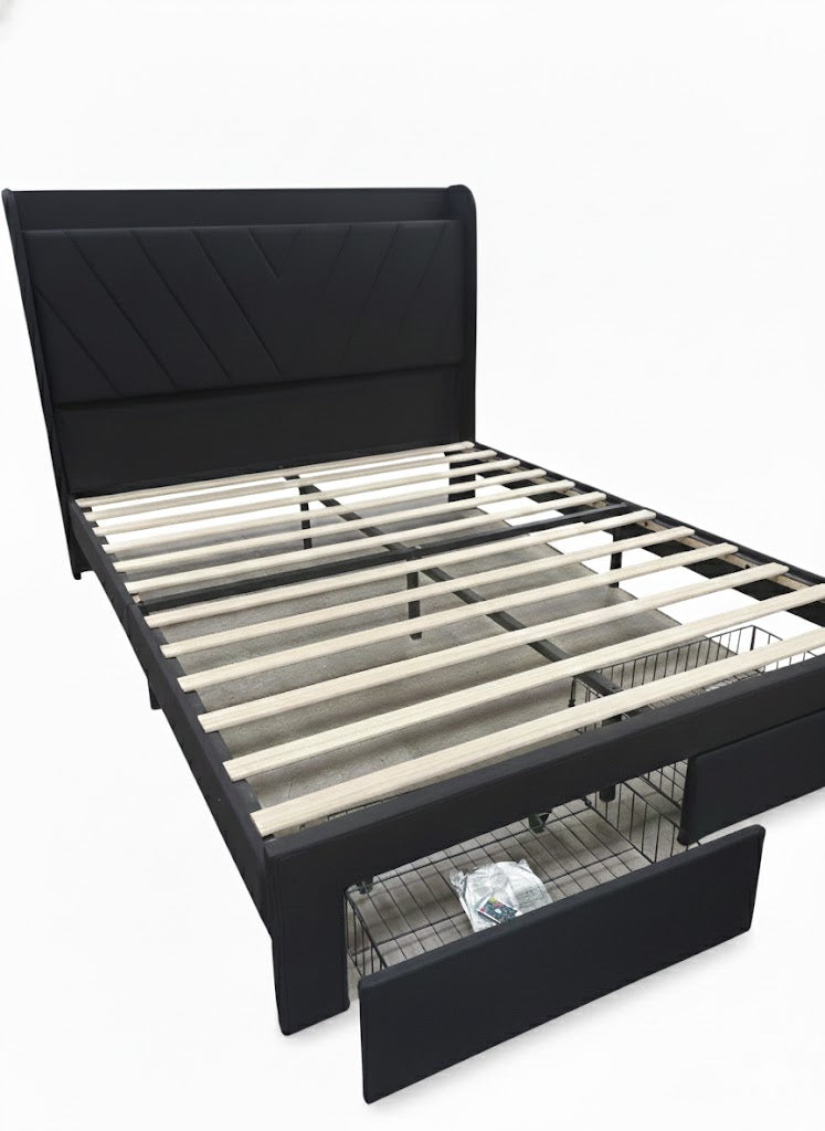 Parrish Bed Frame Black Queen