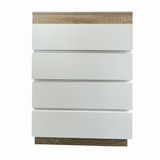 PERMAX 4 Drawers Set White + Wood