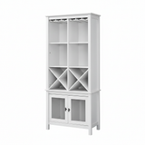Rustic Wine and Liquor Cabinet White