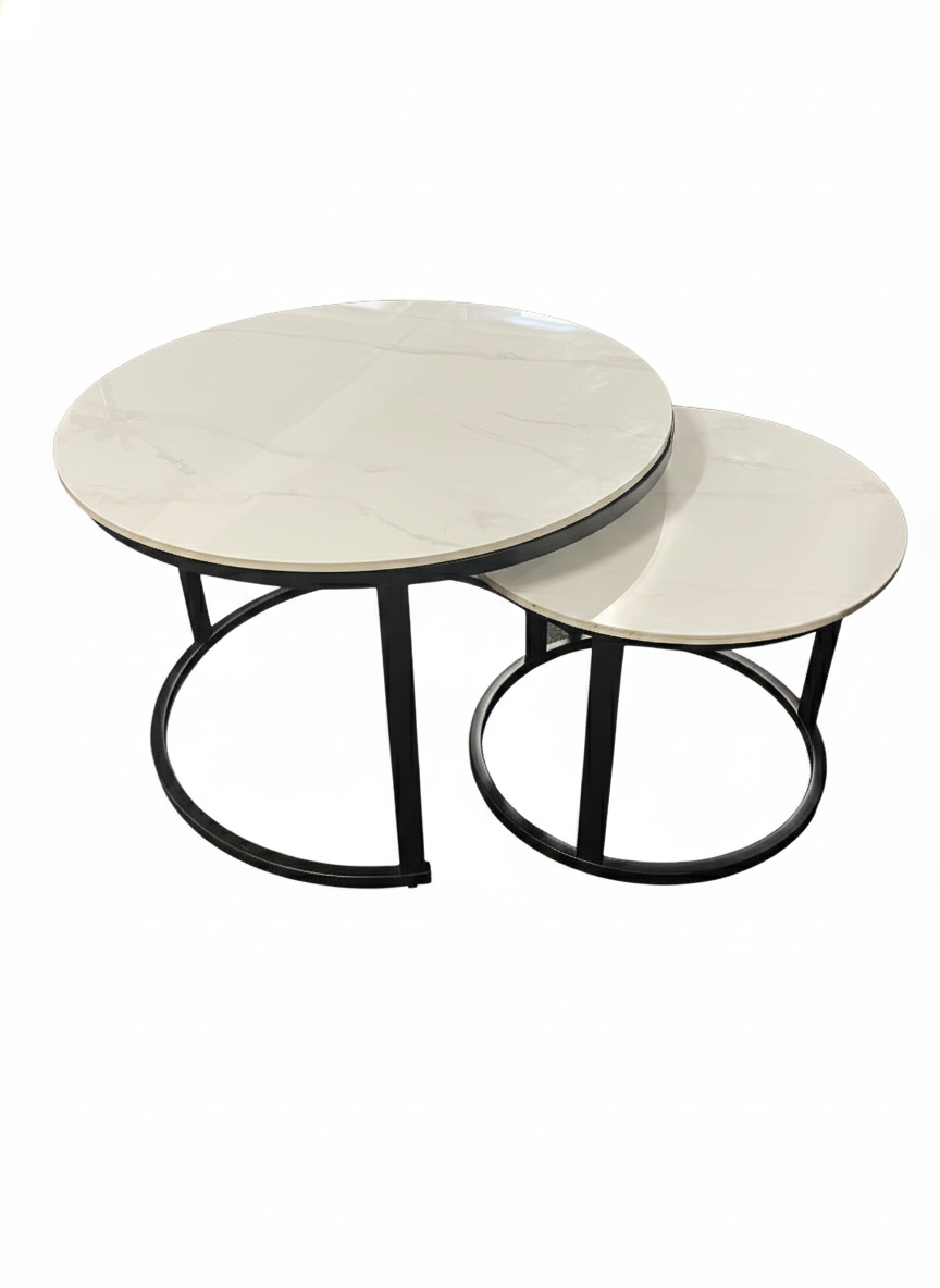 Styak Modern Nested Round Coffee Table Set