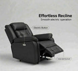 Volt Electric 1 Seater Recliner PVC Black
