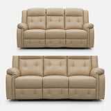 Volt Electric 3 Seater Recliner PVC Beige