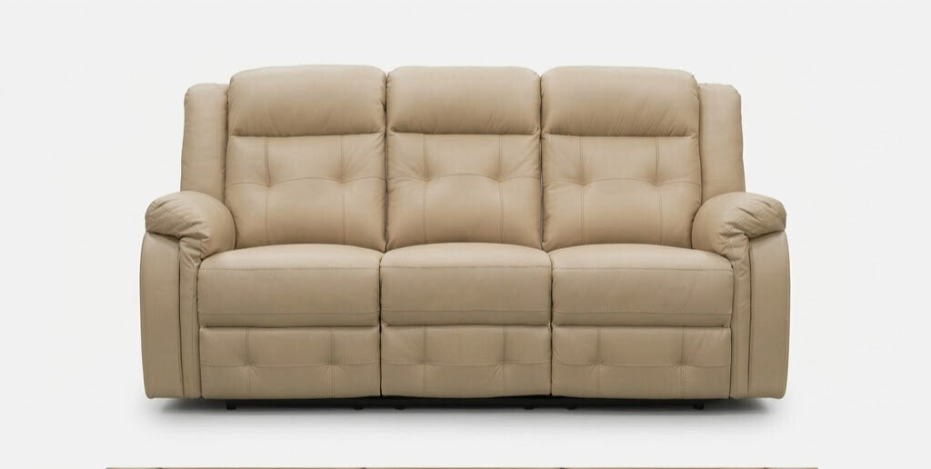 Volt Electric 3 Seater Recliner PVC Beige