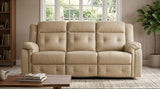 Volt Electric 3 Seater Recliner PVC Beige