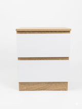 Rielly Bedside Table White/Oak