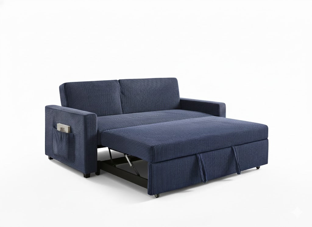 Vessev 2 Seater Sofa Bed Blue