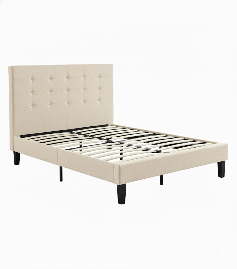 Wallath Bed Frame Beige Full (Double)
