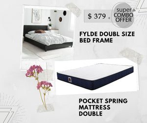 Fylde Bed Frame and Pocket Spring Mattress Combo (Double)