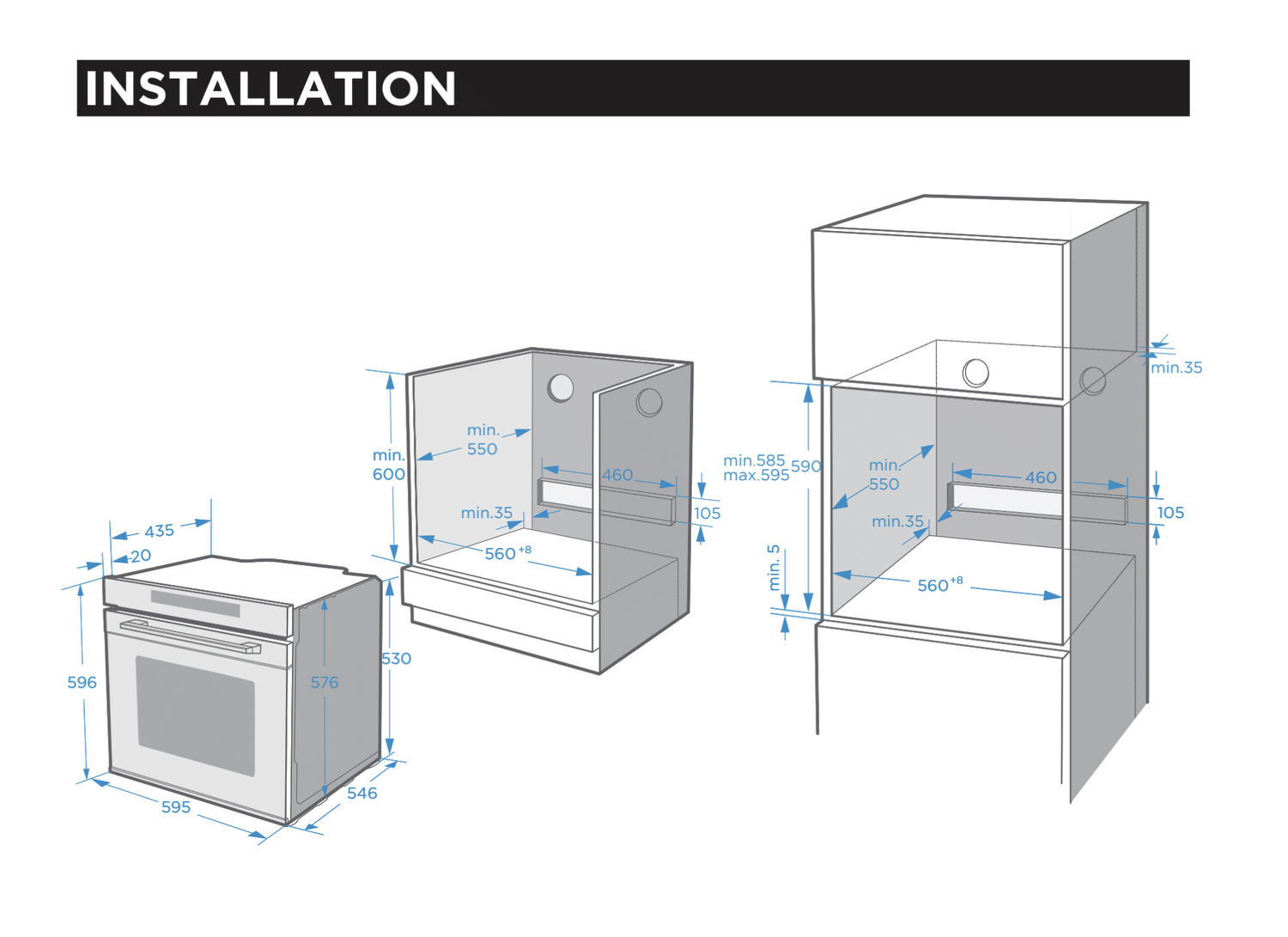 Midea 7NP30T0 13 functions built-in oven with steam assisted