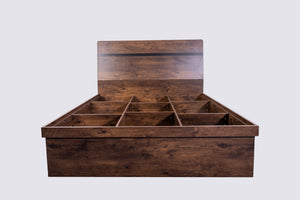 'Byron' Walnut King Size Bed frame with Storage