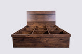 'Byron' Dark Oak Queen Size Bed frame with Storage
