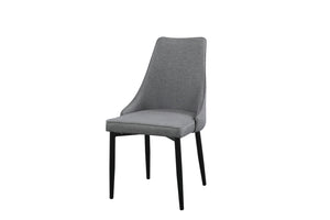 'Watson' Light Grey Dining Chair with black Legs