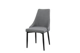 'Watson' Light Grey Dining Chair with black Legs