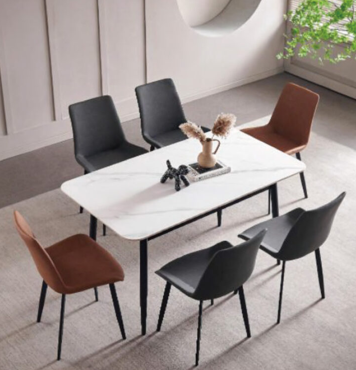 'Berlynoak' Dining Table with Marblecolor Top suee furniture