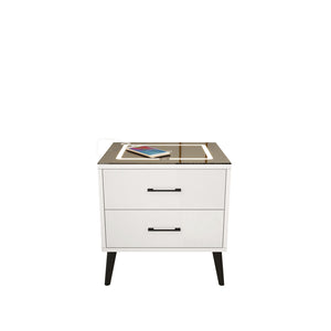 MLCT105 WHITE SMART BEDSIDE TABLE