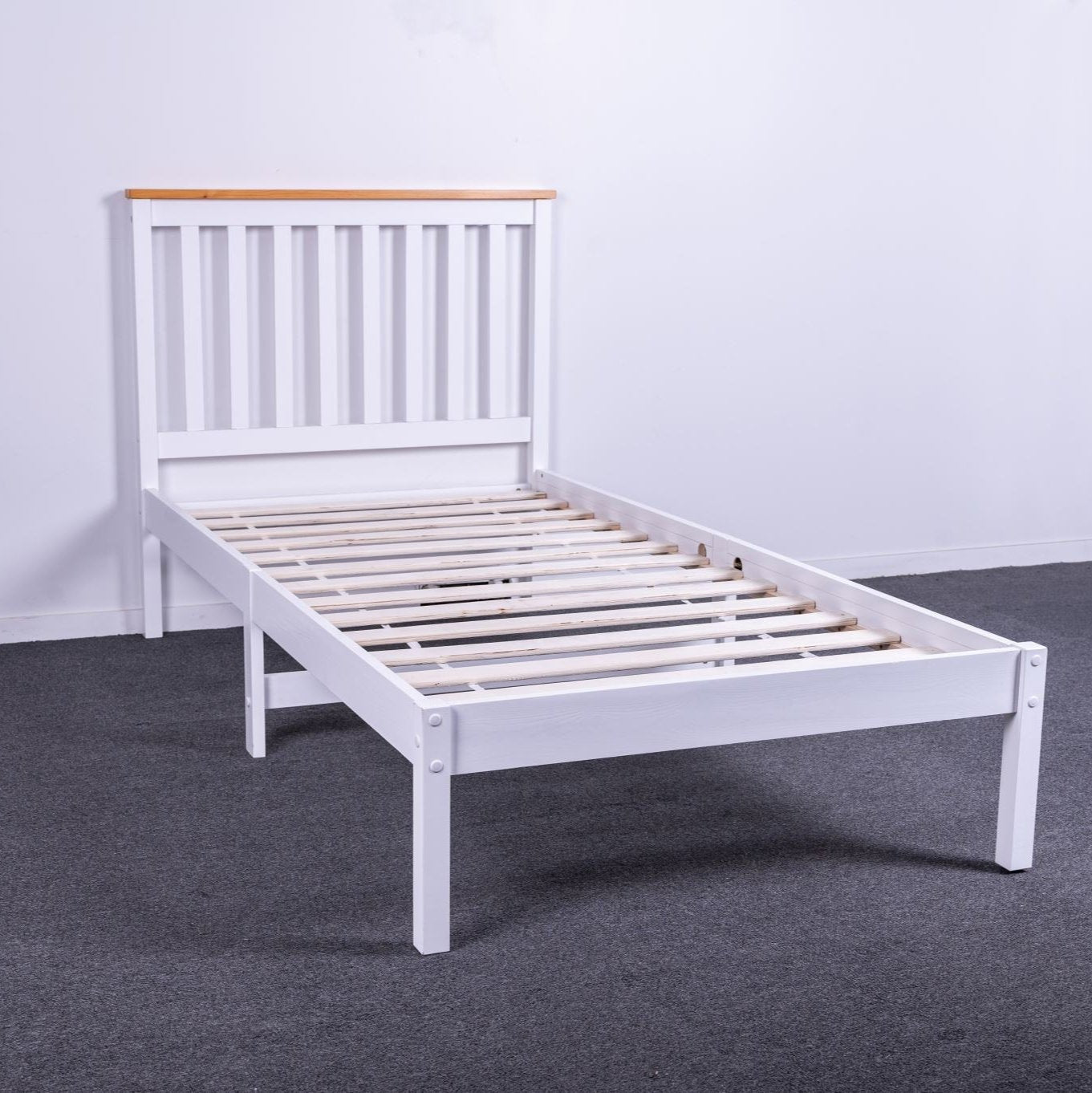 Hayes Solid Pine Bed Frame King Single