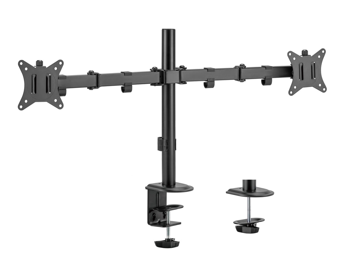 Lockable Monitor Mount Locktight Dual-Monitor steel articulating mount – sue-e furniture