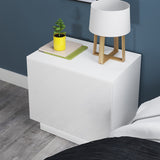 Zion RGB LED Bedside Table White Gloss