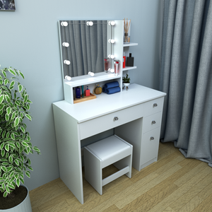 'Lowa' LED Light Dressing Table and Stool